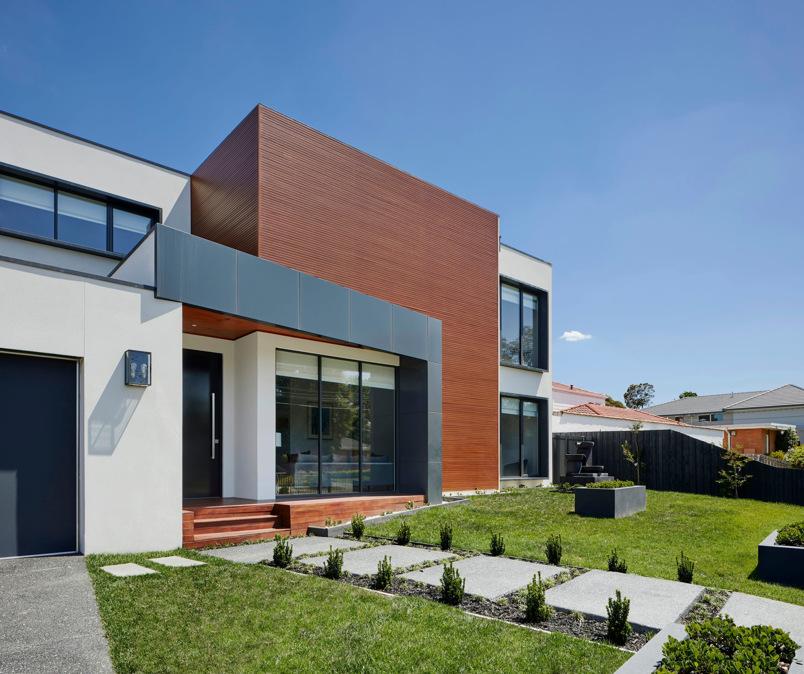 A modern Australian home on a suburban street