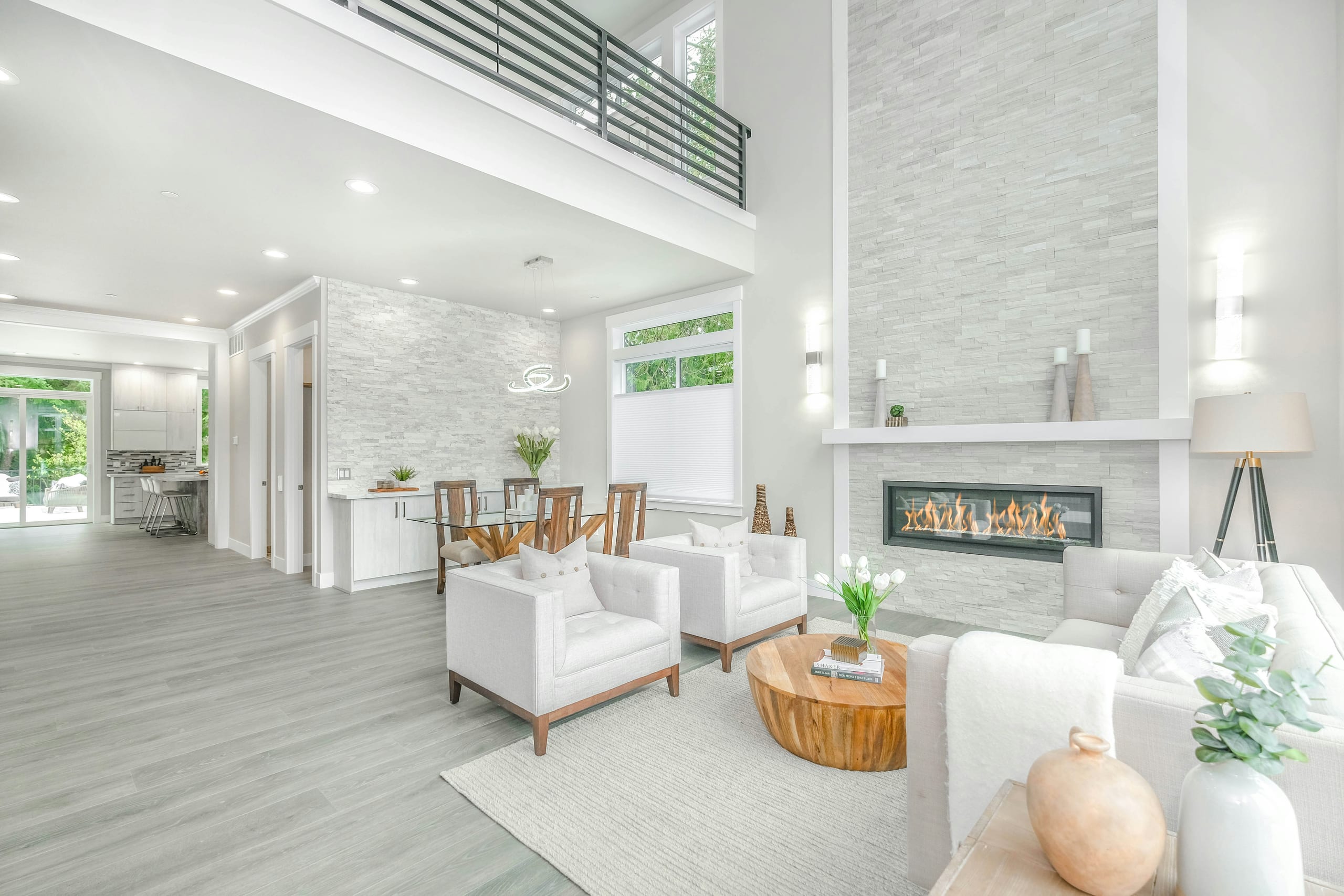 A bright, spotless living space